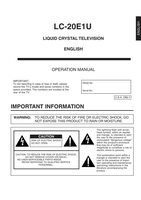 Sharp LC20E1U TV Operating Manual