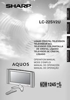 Sharp LC22SV2U TV Operating Manual