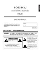 Sharp LC22SV2U TV Operating Manual