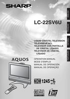 Sharp LC22SV6U TV Operating Manual