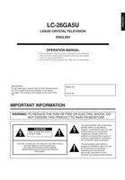 Sharp LC26GA5U LC32GA5U TV Operating Manual