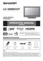 Sharp LC32SB27U TV Operating Manual