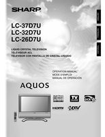 Sharp LC26D7U LC32D7U LC37D7U TV Operating Manual