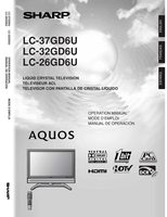 Sharp LC26GD6U LC32GD6U LC37GD6U TV Operating Manual