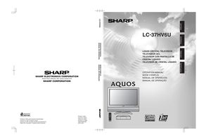 Sharp LC37HV6U TV Operating Manual