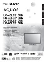 Sharp LC40LE810UN LC46LE810UN LC52LE810UN TV Operating Manual