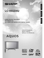 Sharp LC45GD4U TV Operating Manual