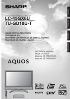 Sharp LC45GX6U TV Operating Manual