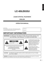 Sharp LC60LE633U TV Operating Manual