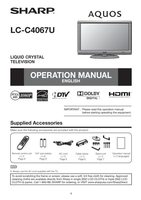 Sharp LCC4067U LCC4655U TV Operating Manual