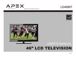 Apex LD4688T TV Operating Manual