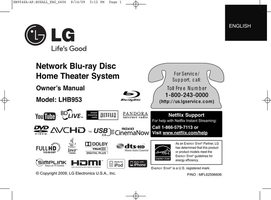 LG LHB953 Home Theater System Operating Manual