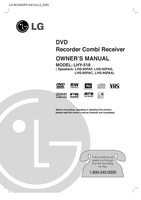 LG LHS95PAA LHS95PAC LHS95PAF Audio/Video Receiver Operating Manual