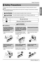 LG LMU240HE Air Conditioner Unit Operating Manual