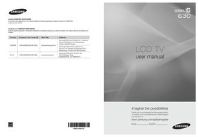 Samsung LN40D630 LN46D630 TV Operating Manual