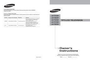 Samsung LNT2332H LNT3232H LNT4032H TV Operating Manual