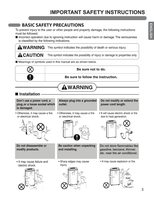 LG LP1015WNR Air Conditioner Unit Operating Manual