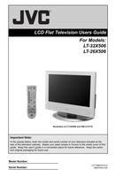 JVC LT26X466 LT26X506 LT32X506 TV Operating Manual