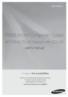 Samsung MXFS9000 Audio System Operating Manual