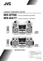 JVC MXGA77 MXGT88 SPMXGA77 Audio System Operating Manual