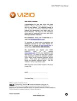 Vizio P50 TV Operating Manual