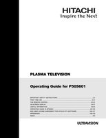 Hitachi P50S601 TV Operating Manual