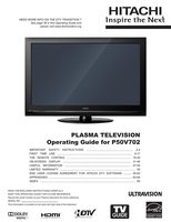 Hitachi P50V702 TV Operating Manual