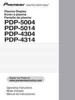 Pioneer PDP4304 PDP4312 PDP4314 Audio System Operating Manual