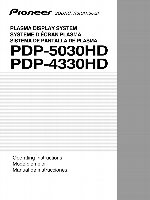 Pioneer PDP4330HD PDP5030HD Audio System Operating Manual