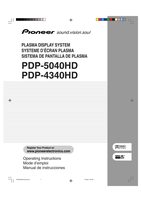 Pioneer PDP4340HD PDP5040HD Monitor Operating Manual