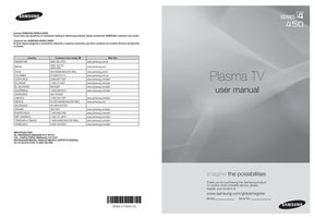 Samsung PL50A450P1 TV Operating Manual