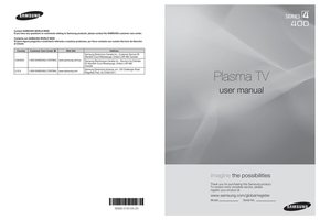 Samsung PN42A400 PN50A400 TV Operating Manual