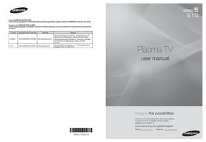 Samsung PN50A510 TV Operating Manual