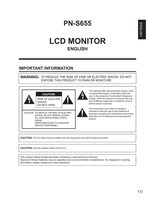 Sharp PN455 PN455P PN455RU Monitor Operating Manual