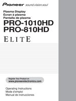 Pioneer PRO1010HD PRO810HD Audio System Operating Manual