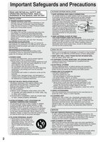 Panasonic PVDF203 PVDF273 TV/VCR/DVD Combo Operating Manual