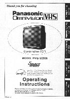 Panasonic PVQM2508 TV/VCR Combo Operating Manual