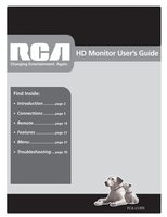 RCA R52WM24 Monitor Operating Manual