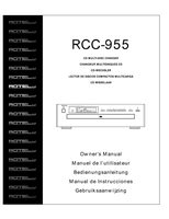 Rotel RCC955 CD Player Operating Manual