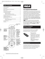 RCA RCR450COM Universal Remote Control Operating Manual