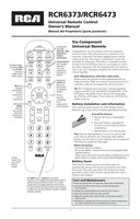 RCA RCR6473OM Universal Remote Control Operating Manual