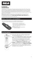 RCA RCU800 codes RCU800M TV Operating Manual