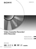 Sony RDRVX525 DVD Recorder (DVDR) Operating Manual