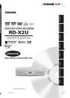 Toshiba P000355060 RDX2U DVD Player Operating Manual