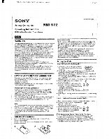 Sony RMV22 & CodesOM Universal Remote Control Operating Manual