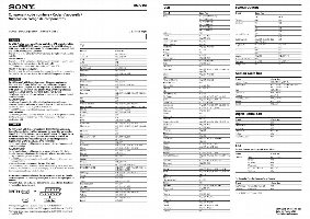 Sony RMV310 & CODESOM Universal Remote Control Operating Manual