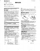 Sony RMV60 & CodesOM Universal Remote Control Operating Manual