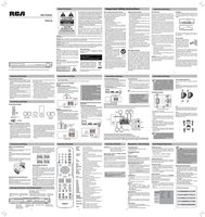 RCA RTD3136 Home Theater System Operating Manual