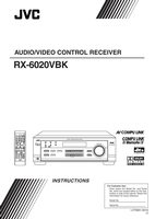 JVC RX6020V rx6020vbk RX6020VBKC Audio/Video Receiver Operating Manual