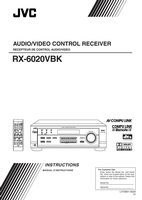 JVC RX6020V rx6020vbk RX6020VBKC Audio/Video Receiver Operating Manual